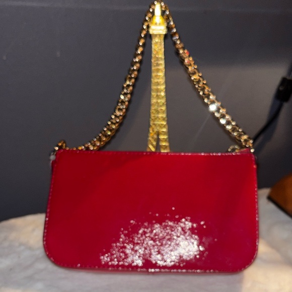 Michael Kors Jet Set Chain Pochette Red Patent Leather | Like New | Retail $198 - Picture 2 of 3
